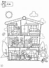 House Pages Dollhouse Coloring Colouring Doll Parts Clipart Printable Part Spanish Furniture Drawing There Kids Teaching Justine Getdrawings English Color sketch template
