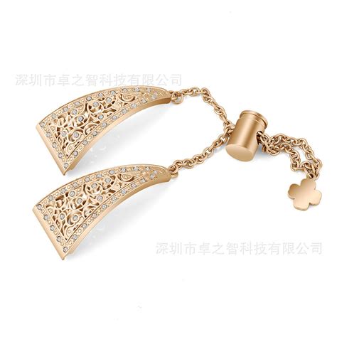wholesale flower shape metal diamante watch strap for