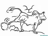 Mewarnai Stier Banteng Bison Riding Rumput Realistic Lembar Coloringhome sketch template