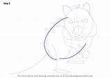 Quokka Draw Step Drawing Tutorials Drawingtutorials101 Animals Other sketch template