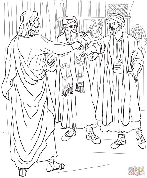 jesus heals  man   withered hand coloring page  printable