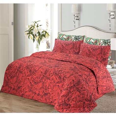 luxury soft printed polycotton quilted bedspreads bed spread throw