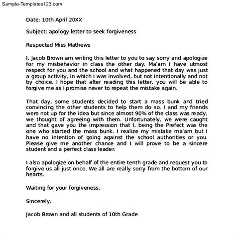 apology letter  disrespectful behavior