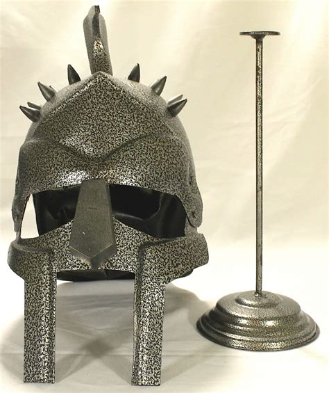 gladiator maximus full size roman gladiator helmet movie prop replica with display stand at