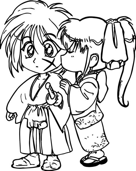 anime kissing coloring pages dolinaamaan