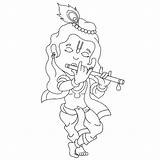Flute Krishna Xcolorings sketch template