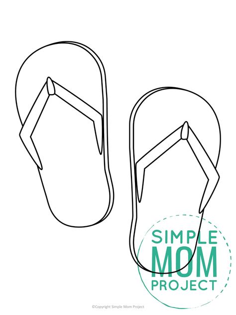 printable flip flops template simple mom project