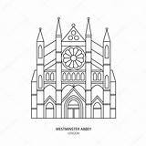 Westminster Abbey Abbazia London Outline Riferimento Vettore Londra Istockphoto sketch template