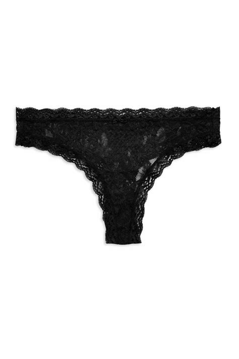 dkny black signature lace thong cheapundies