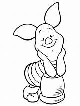Piglet Coloring Pages Printable Color sketch template