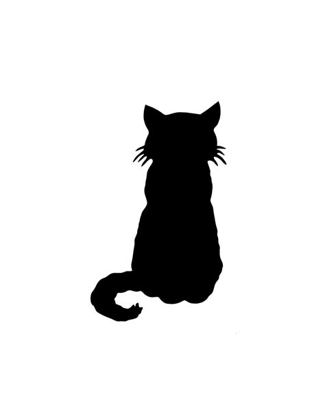 black cat silhouette printable  getdrawings