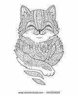 Coloring Zentangle Cat Zen Fluffy Hand Adult Drawn Vector Shutterstock Fat Pages Para Animal Animals Mandalas Stylized Cats Colorear Illustration sketch template