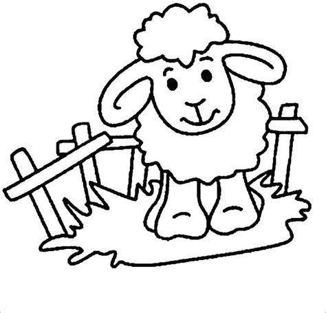 lamb baby coloring page coloringbay