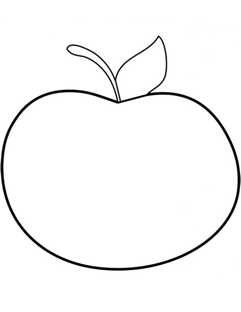 simple apple coloring page  print  color