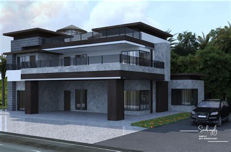 exterior house design  behance
