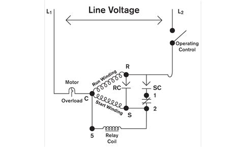 potential relay start capacitor wiring diagram