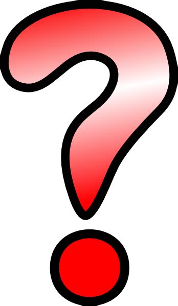 red question mark clip art at vector clip art online royalty free and public domain