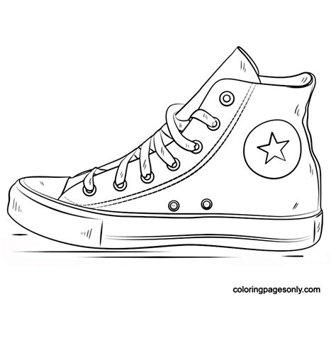 converse shoes coloring pages  printable coloring pages