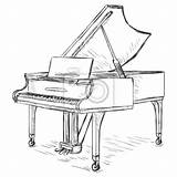 Piano Fortepian Szkic Wektor Obraz Cauda Getdrawings Redro Keyboard Nikiteev Informacje Zdjęciu Pianist Vetorial sketch template