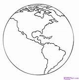 Globe Drawing Line Getdrawings Sketch sketch template