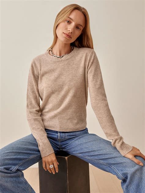 cashmere crew sustainable sweaters reformation