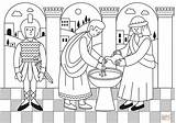Pilate Washing sketch template