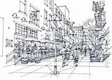 Urban Coloring Drawing Leggitt Jim Perspective Sketch Drawings Line Alley Ink Digital Designlooter Photoshop Shortcuts Painting 77kb 324px Wacom Screen sketch template