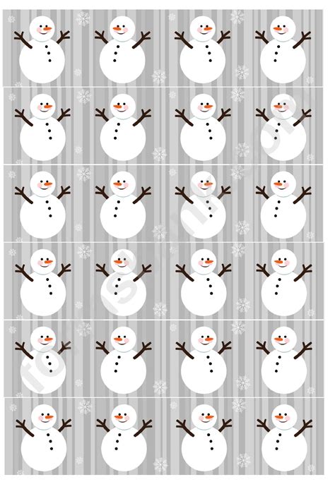 snowman christmas paper chain template printable