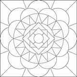 Coloring Geometric Pages Adults Pattern Easy Popular sketch template