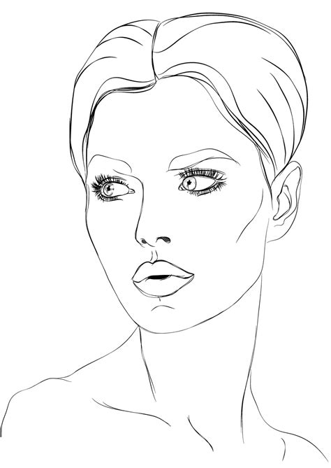 makeup artist blank coloring pages