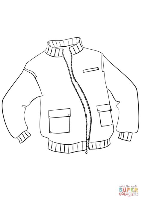 jacket coloring page  printable coloring pages