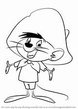 Speedy Gonzales Draw Animaniacs Drawing Cartoon Step Coloring Looney Tunes Drawingtutorials101 Pages Characters Tutorials Printable sketch template