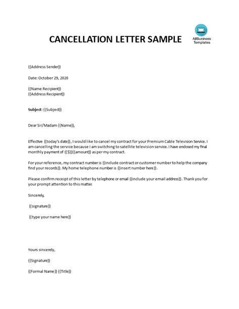 discontinuation letter format