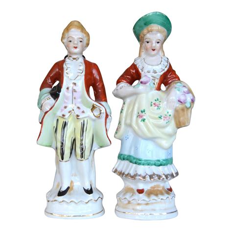 vintage hand painted   occupied japan colonial porcelain figurines  pair chairish