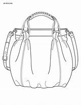 Handbag Bag Illustration Sketch Coroflot Sketches Drawing Honeycutt Kim Handbags Bags Purse Drawings Flat Purses Tano Production Technical sketch template