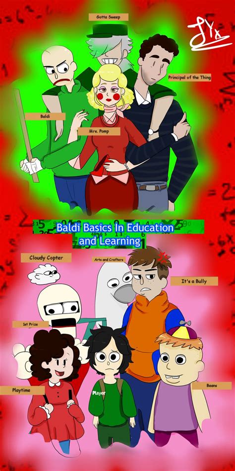 baldi basics characters and new characters by jounefr on