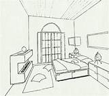 Drawing Bedroom Perspective Room Point Interior Bed 3d Draw Furniture Drawings Getdrawings Sketches Living Paintingvalley sketch template
