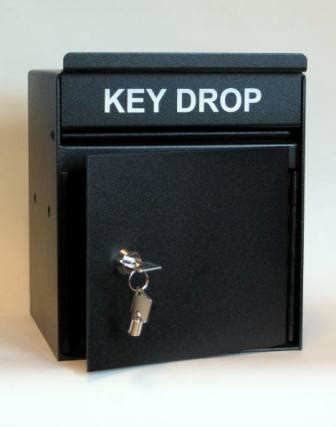 key drop box heavy  gauge steel  pivoting drop slot