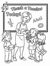 Coloring Teacher Forkids Pages Appreciation Printable Artigo Kids Professores Dos Dia sketch template