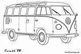 Vw Combi Van Coloring Volkswagen Colouring Bus Car Para Google Kombi Pages Colorir Search Golf Printable Desenhos Sheets Clip Drawing sketch template