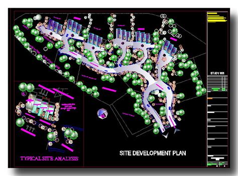 site development plan autocad  cad model grabcad