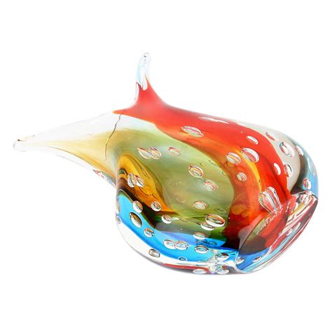 Murano Art Glass Sommerso Vase Venetian Sunrise