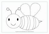 Tracing Bee Preschool Template Activities Printable Pages Printables Coloring Kids Bumble Worksheets Dotted Activity Animal Sheet Cute Activityvillage Children Patterns sketch template