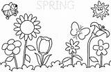 Spring Coloring Pages Seasons Printable Season Printablee Via Springtime Kids sketch template