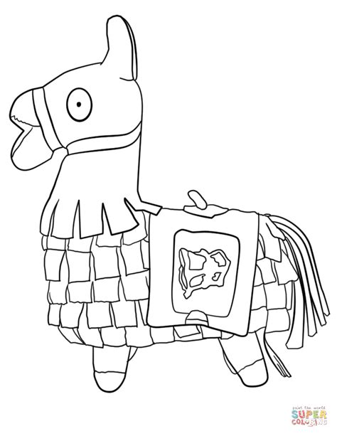 fortnite llama coloring page  printable coloring pages