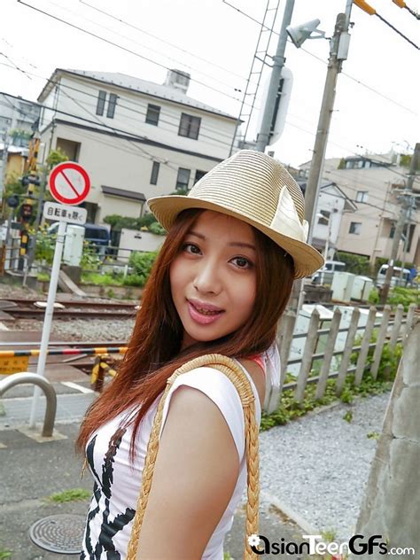 Beautiful Girl Walking On The Street Asian Girlfriend