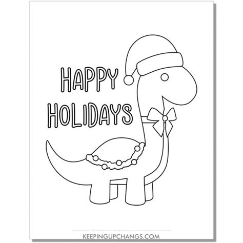 christmas dinosaur coloring pages sheets top printables