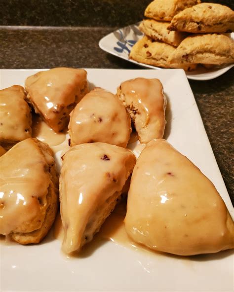 brooks bistro maple glazed pecan scones recipe  scone recipe recipes scones