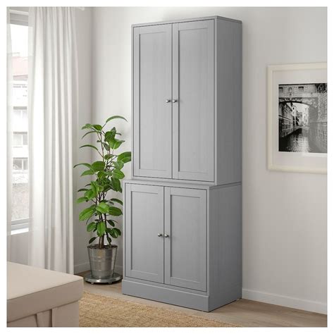 havsta storage combination  doors gray xx ikea
