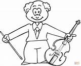 Musician Viola Coloring Pages Drawing Printable Color Jazz Guitar sketch template